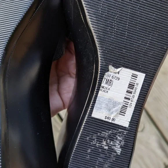 St. John's Bay Y2K Nicola Black Slid On Sandals Women's Size 7 - Picture 6 of 7